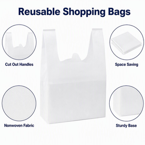 Richer Non Woven Recyclable Reusable Heavy Duty Foldable Carrier <b>Bags</b> OEM ODM Manufacturer Supply Conference Giveaway - Product Image 5