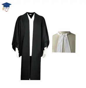 Robe de barreira personalizada/camisola de advogado/advogado com laços de advogado, graduação escolar, novo estilo, 2020