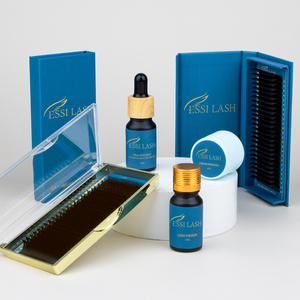 ESSI LASH Plateaux d'extensions de cils en velours personnalisés, vente en gros, pour volume facile à former en éventail, en poils synthétiques noir mat - Product Image 3