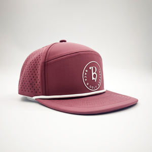 Casquette de golf perforée à 6 panneaux découpée au laser avec logo personnalisé, casquette de baseball imperméable à visière plate, performance optimisée, Gorras De Golf - Product Image 3