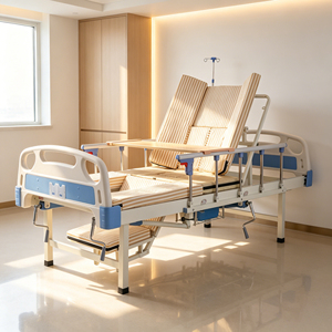 Cama de Cuidado Manual Semicurva con Configuración Personalizada, Estructura Antideslizante Lateral, Elevación de Respaldo y Elevación de Piernas para Instituciones Médicas - Product Image 1