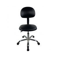 QXR – siège en cuir PU rotatif, antistatique réglable, pied chromé, chaise de bureau industriel ESD