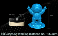 Pemindai 3D Portabel Berkualitas Tinggi Harga Terjangkau dari Cina, Shining 3D Einstar Vega Wireless All in One, Pemindai Printer 3D Genggam untuk Tubuh Manusia