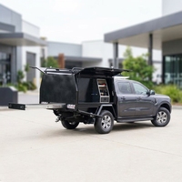 Tiroir coulissant en aluminium pour canopy de pick-up double cabine, conception extractible, mécanisme de verrouillage sécurisé
