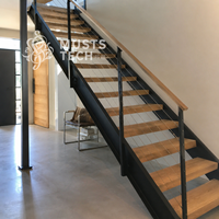 Escalier à double poutre moderne de luxe pour résidence, avec contrôle de détail d'usine de qualité boutique