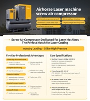 Compresseur d'air à vis haute pression 16 bars 232 PSI PM VSD 15 CV 4-en-1 avec réservoir ASME 500L certifié CE pour découpe laser 1000-1500W