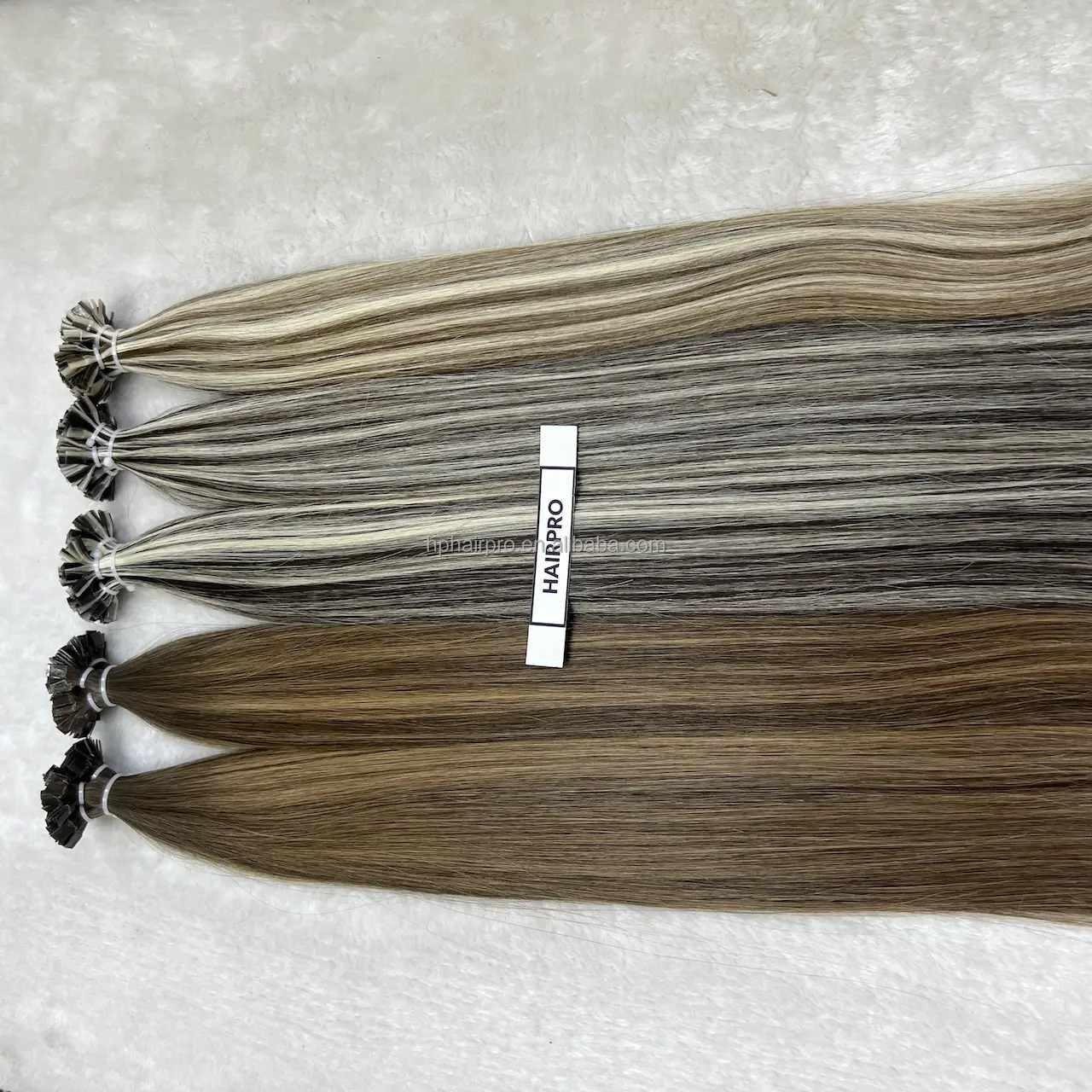 Flat -Tip tóc mở rộng nguyên chất lượng tóc với màu sắc tự nhiên màu đen và màu sắc nhuộm màu đen