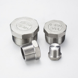 Bouchons de tuyaux en acier inoxydable Conan 304, filetage externe, capuchons hexagonaux, norme ASTM, finition 2B - Product Image 1