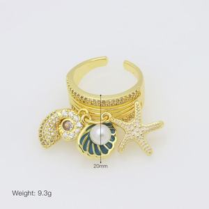 Anillo Ajustable de Moda con Incrustaciones de Circonio, Chapado en Oro de 18K, Certificado por Terceros, Regalo para Mujer, Oferta Especial <span class=keywords><strong>Queenie</strong></span> 2025 - Product Image 4