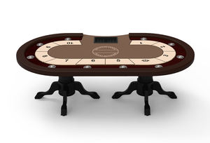Table de Poker Texas Hold'em de haute qualité en bois massif Table de Poker à griffes de tigre et à jambes Table de jeu amusante personnalisable Onglet de Poker pour 10 personnes - Product Image 6