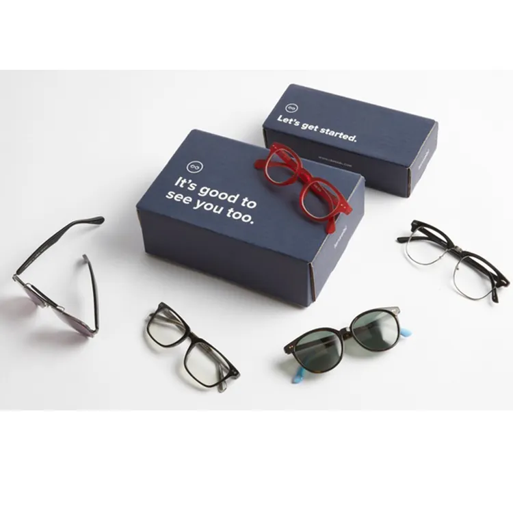 กล่องกระดาษของขวัญหรูหราแฮนด์เมดสำหรับแว่นตา,กล่องลิ้นชักพิมพ์แบบกำหนดเองแว่นตาแว่นตาแว่นกันแดดบรรจุภัณฑ์ลูกฟูก