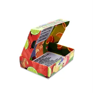 Rolo de impressão colorido com dobra frontal, caixa de papel com cartão grosso, caixa de papel com atacado, impressão de 2 lados