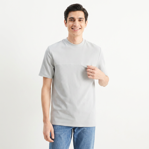 T-shirts à manches courtes en tissu délavé de haute qualité, logo personnalisable, mode décontractée, impression sur tissu tissé, design surdimensionné - Product Image 1