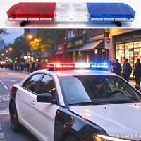 Barre lumineuse d'urgence LED rouge, blanc et bleu BIAOCHI 12V/24V 1,2m, barre lumineuse de signalisation stroboscopique pleine taille 3W, lampe clignotante pour voiture de patrouille