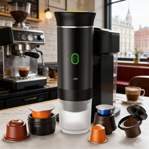 Machine à expresso portable 3 en 1, cafetière avec fonction de chauffe-eau <span class=keywords><strong>rechargeable</strong></span> par USB, matériau plastique - Product Image 4