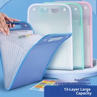 Carpeta de Archivos Simple y Portátil al por Mayor, Bolsa de Documentos Expandible Impermeable de PP, Bolsa Organizadora de Documentos A4 para Estudiantes