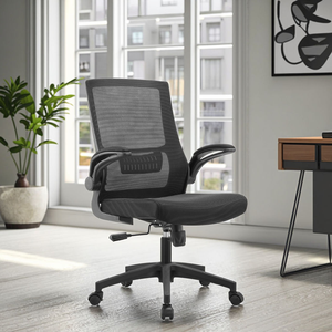 كرسي مكتب تنفيذي عصري أسود بالجملة مع شبكة ومسند رأس وتحكم في الإمالة ومساند ذراع قابلة للتعديل وتصميم مريح - Product Image 1