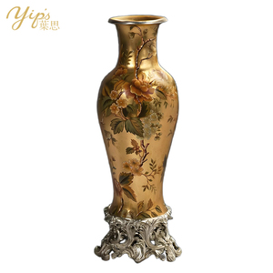 แจกันไม้ทำมือลายดอกไม้ ดีไซน์หรูหราทันสมัย รุ่น LD-1203-0574 ยี่ห้อ Yip สำหรับตกแต่งห้องนั่งเล่น - Product Image 1