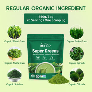 ผงซุปเปอร์ฟู้ดกรัม/ถุงอาหารเสริม bstbio 160ซุปเปอร์ฟู้ดออร์แกนิกสีเขียวบรรจุภัณฑ์ฉลากส่วนตัว - Product Image 3