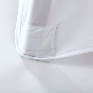 Housses de chaise extensibles en polyester et élasthanne, lavables, pour fêtes, mariages, banquets et événements, coloris blanc uni et noir, pour Noël - Product Image 4