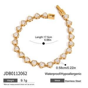 สร้อยข้อมือสแตนเลสชุบทอง 18K สำหรับผู้หญิง ลายดอกไม้ ผีเสื้อ ใบไม้ แฟชั่น กำไลข้อมือ เครื่องประดับผู้หญิง - Product Image 6