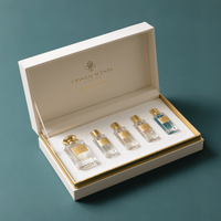 Caja de Regalo Magnética Rígida de Lujo Personalizada para Muestras de Perfume, Juego de Fragancias, Empaque de Papel con Inserto de Terciopelo, Logotipo Impreso en Lámina