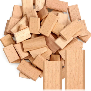 Set mainan blok susun kayu Le Go, set 51 buah menara kayu pinus, mainan susun kayu - Product Image 5