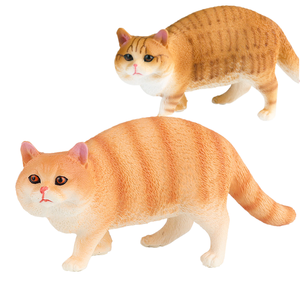 Yxs enfants simulation cognitive modèle animal solide jouet jaune gros chat <span class=keywords><strong>persan</strong></span> animal domestique - Product Image 1