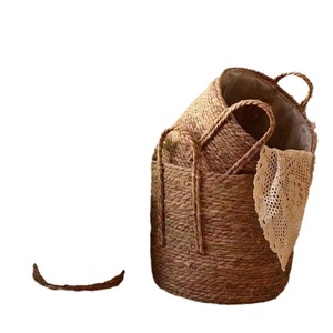 Panier à fleurs en algues tissées à la main, taille moyenne, pour plantes d'intérieur et d'extérieur, décoration de la maison, balcon, jardin - Product Image 4