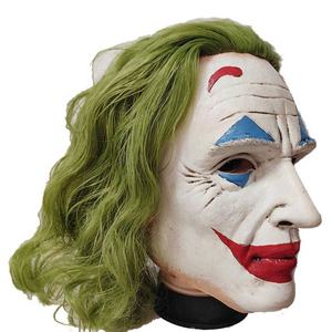 Fornitore del partito maschera da Clown con parrucca morbida in lattice di gomma piena testa maschera Costume da <span class=keywords><strong>Joker</strong></span> per festa in maschera di Halloween - Product Image 4