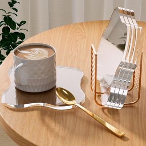 Posavasos de Acrílico con Forma Irregular Personalizada, Color Rojo Rosa, para Café, Té, Bebidas, Decoración de Mesa, Exhibición de Vino, Venta al Por Mayor de Fábrica - Product Image 6
