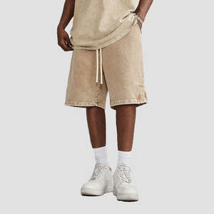 Short personnalisé fabricant de vêtements pour hommes de haute qualité short d'été en coton délavé à l'acide en gros - Product Image 1