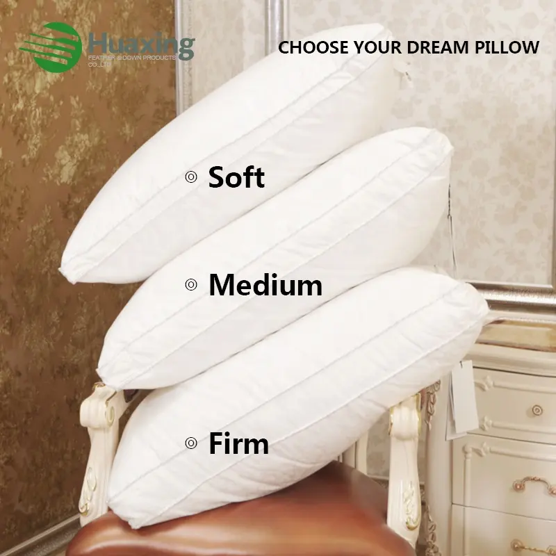 Bedding hotel quality Luxury Bedding Collection Sleeping RDS confirmed Bed Pillows white Down Feather fluffy Pillow