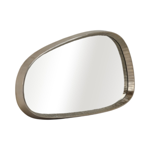 Specchio Decorativo da Parete, Forma Organica Irregolare, Cornice in Metallo, Vetro e Legno, Stile Moderno Casual, Decorazione per Casa, Ufficio, Camera da Letto, 17 - Product Image 2