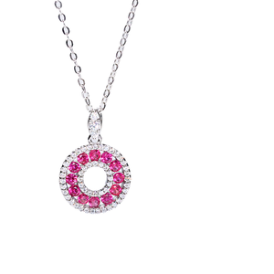 UM-Jewelry สร้อยคอจี้เงินแท้ 925 ประดับไพลินทรงกลมสีน้ำเงิน ดีไซน์หรูหราสำหรับผู้หญิงผู้ชาย ฉลองวันครบรอบ - Product Image 1