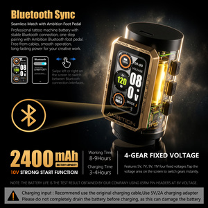 <span class=keywords><strong>Machine</strong></span> à tatouer sans fil professionnelle Ambition Epoch Coreless Motor <span class=keywords><strong>Direct</strong></span> <span class=keywords><strong>Drive</strong></span> avec course réglable de 1,0 à 5,0 mm et Bluetooth - Product Image 5