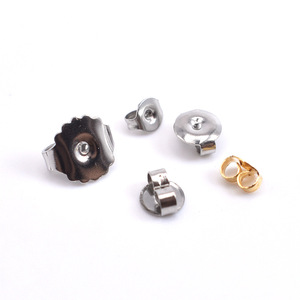 Stainless Steel Round <strong>Butterfly</strong> <strong>Earring</strong> <strong>Backs</strong> Clasp Secure Pierced <strong>Earrings</strong> Backing Locking Replacements <strong>for</strong> Ear Stud Posts - Product Image 2
