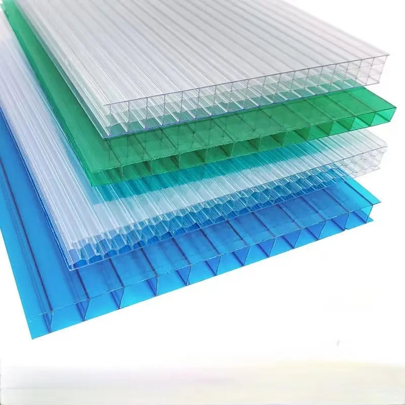 Modern Design 3.5-12mm Anti-UV Transparent Sun Sheet Hollow Polycarbonate Roofing Sheets for Warehouse