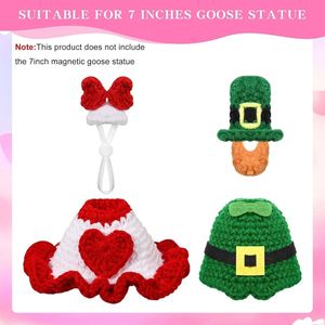 7 Inch <b>Desk</b> Outfits Valentine's St. Patrick's Day <b>Mini</b> Desktop Knitted Clothes for Goose Statues Holiday Decor - Product Image 2
