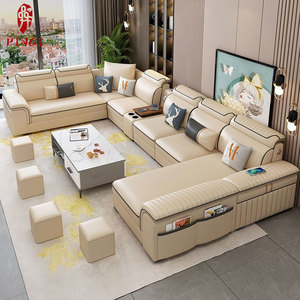 Set Divano Modulare di Lusso Moderno a 7 Posti Angolare a U con Lavorazione Capitonnè per <span class=keywords><strong>Soggiorno</strong></span> - Product Image 2