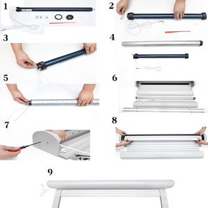 Riel de Cortina Metálico <span class=keywords><strong>Tubular</strong></span> Rollwin de 45 mm con Motor de Control Doméstico, Receptor Integrado y Accesorios - Product Image 5