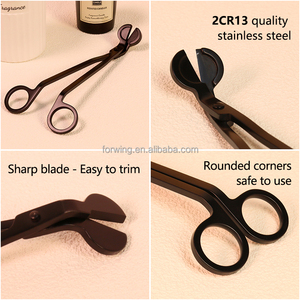 Kéo cắt bấc nến bằng thép không gỉ, khắc logo laser tùy chỉnh, bộ dụng cụ chăm sóc nến, phụ kiện nến - Product Image 4