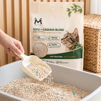 Litière pour chat naturelle à base de tofu et de manioc, biodégradable, jetable aux toilettes, faible en poussière, agglomération rapide, pour chats sensibles