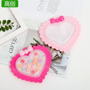 Heart Shape Jewelry Box For Girls Pink And Rose Red Customizable Storage Case With Bowknot Design - Product Image 1
