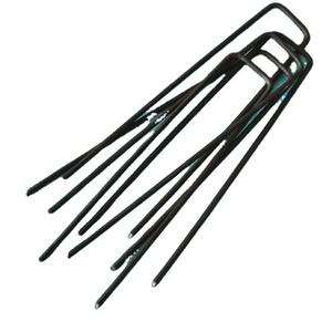 Clavos de césped de acero tipo U fáciles de usar, pasadores de jardín galvanizados de vástago liso, grapas de césped de Instalación rápida - Product Image 1
