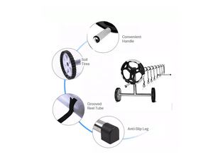 Con Lăn Bọc Hồ Bơi Con Lăn Cuộn Bọc Hồ Bơi Trên Mặt Đất Dễ Lắp Đặt Màu Đen - Product Image 3