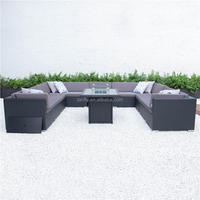 Canapé en rotin d'extérieur au design simple avec table basse Meubles de patio pour jardin