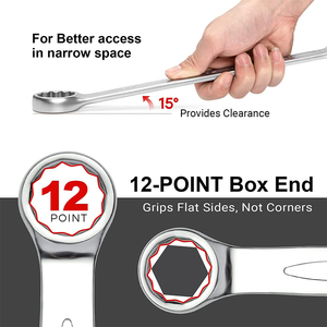 Llave inglesa plana de extremo abierto manual CRV de 6mm a 32mm OEM y ODM - Product Image 3
