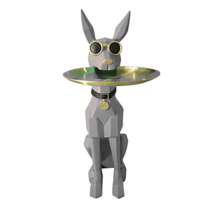 Luz creativa <span class=keywords><strong>de</strong></span> lujo, bienvenida, piso grande, decoración para perros, gafas, <span class=keywords><strong>Doberman</strong></span> <span class=keywords><strong>de</strong></span> resina con bandeja <span class=keywords><strong>de</strong></span> almacenamiento <span class=keywords><strong>de</strong></span> metal, decoración <span class=keywords><strong>de</strong></span> inauguración <span class=keywords><strong>de</strong></span> la casa - Product Image 3