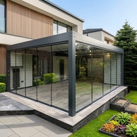 Auvent de soleil en aluminium pour jardin, gazebo extérieur blanc, toit à lames, auvent imperméable, pergola bioclimatique